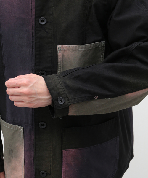 JOURNAL STANDARD J.S HOMESTEAD（ジャーナルスタンダードホームステッド）の「【J.S.Homestead】Crazy Pattern Black JK（カバーオール・メンズ・ブラック・LARGE/MEDIUM）」の4枚目の写真