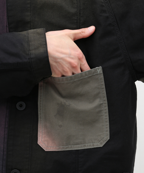 JOURNAL STANDARD J.S HOMESTEAD（ジャーナルスタンダードホームステッド）の「【J.S.Homestead】Crazy Pattern Black JK（カバーオール・メンズ・ブラック・LARGE/MEDIUM）」の5枚目の写真