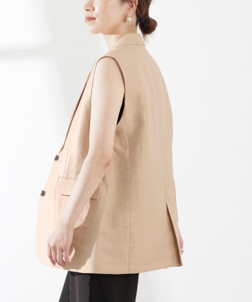 完売美品☆ELLIE スリーブレスコート ベージュ