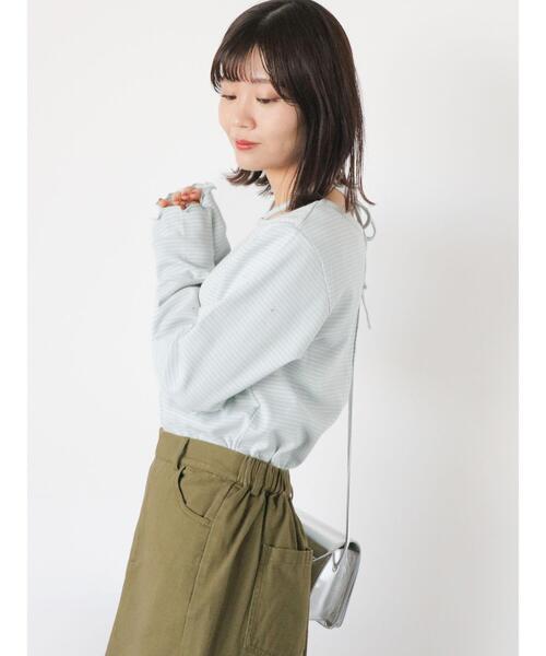 ehka sopo(エヘカソポ)の「ボーダーホルターネックカットソー(Tシャツ/カットソー・レディース・ピンク/オフホワイト/サックスブルー・F)」の17枚目の写真