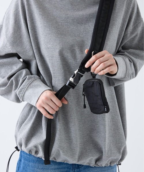 QUILTING shoulder bag ポーチ付き／black QUILTING POUCH SHOULDER BAG（ショルダーバッグ）｜meltum（メルタム