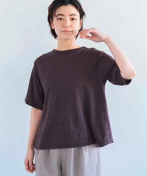 リネン Tシャツ δ リネン100Tシャツ<ドレープ>2(Tシャツ/カットソー)|D