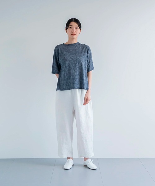 tシャツ リネン100Ｔシャツ「ドレープ」2 レディース D（ディー）の「リネン100Tシャツ＜ドレープ＞2（Tシャツ