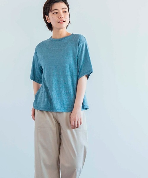 リネン Tシャツ δ リネン100Tシャツ＜ドレープ＞2（Tシャツ/カットソー）｜D