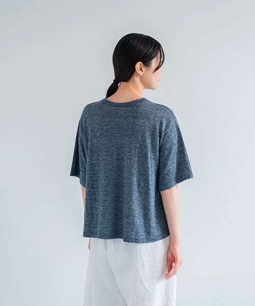 tシャツ リネン100Ｔシャツ「ドレープ」2 レディース D（ディー）の「リネン100Tシャツ＜ドレープ＞2（Tシャツ