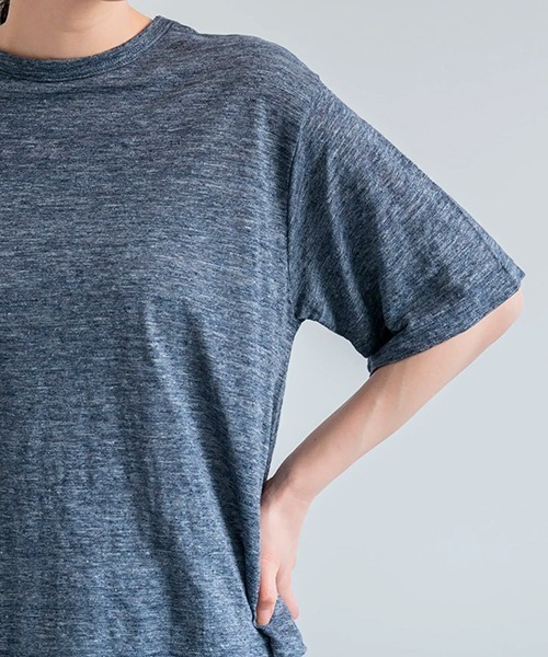D（ディー）の「リネン100Tシャツ＜ドレープ＞2（Tシャツ