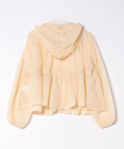 flower（フラワー）の「レディフレアフーディー（ナイロンジャケット・レディース・ホワイト/ベージュ・FREE）」の7枚目の写真