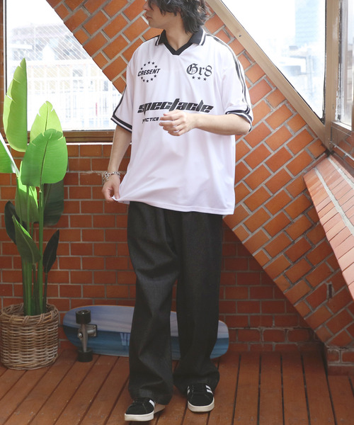 8(eight)(エイト)の「サッカー半袖Tシャツ(Tシャツ/カットソー・メンズ・オフホワイト/ネイビー/ブラック・MEDIUM/LARGE)」の7枚目の写真