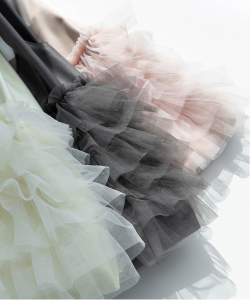 RANDA（ランダ）の「【A4対応】ティアードチュールフリル2WAYバッグ（ショルダーバッグ・レディース・グレー/ピンク/クリーム/ブルー・FREE）」の6枚目の写真