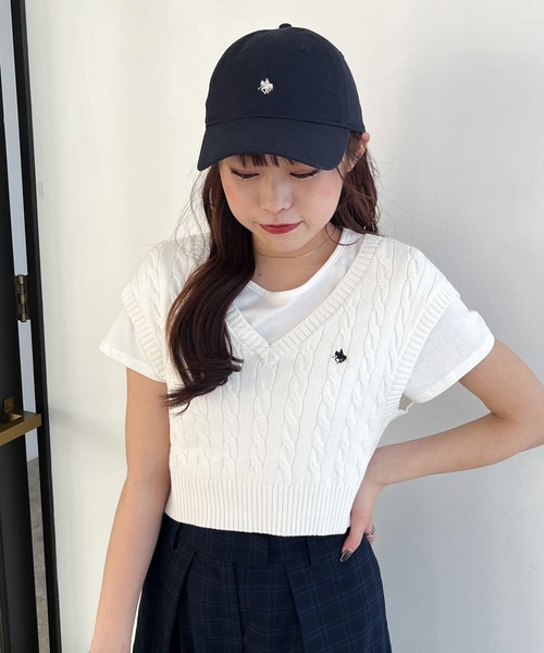 Heather(ヘザー)の「【POLO BCS(ポロ・ビーシーエス)】ニットベスト 110509(ベスト・レディース・グレー/ホワイト・FREE)」の10枚目の写真