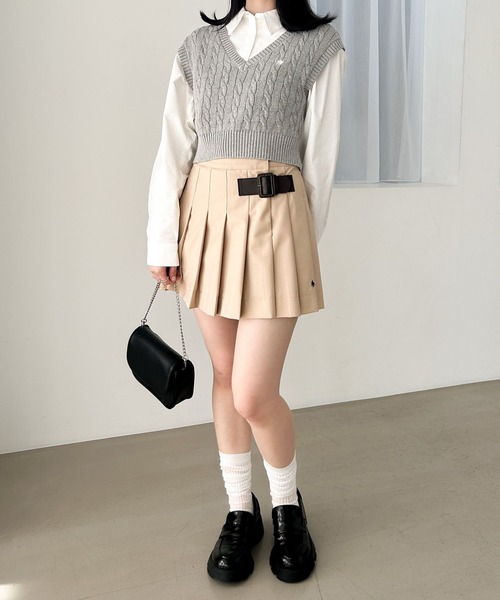 Heather(ヘザー)の「【POLO BCS(ポロ・ビーシーエス)】ニットベスト 110509(ベスト・レディース・グレー/ホワイト・FREE)」の5枚目の写真