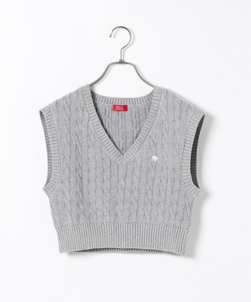 Heather(ヘザー)の「【POLO BCS(ポロ・ビーシーエス)】ニットベスト 110509(ベスト・レディース・グレー/ホワイト・FREE)」の3枚目の写真
