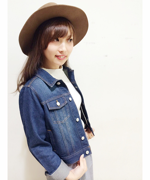 one after another NICE CLAUP（ワンアフターアナザーナイスクラップ）の「【ナイスクラップ】Ｇジャン（デニムジャケット・レディース・インディゴブルー/ブルー・FREE）」の17枚目の写真