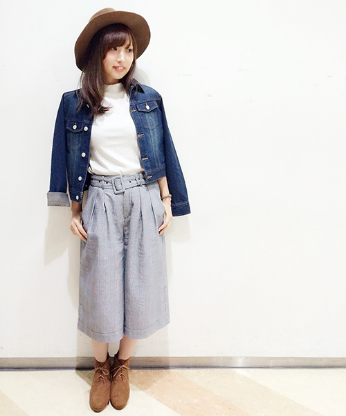 one after another NICE CLAUP（ワンアフターアナザーナイスクラップ）の「【ナイスクラップ】Ｇジャン（デニムジャケット・レディース・インディゴブルー/ブルー・FREE）」の18枚目の写真