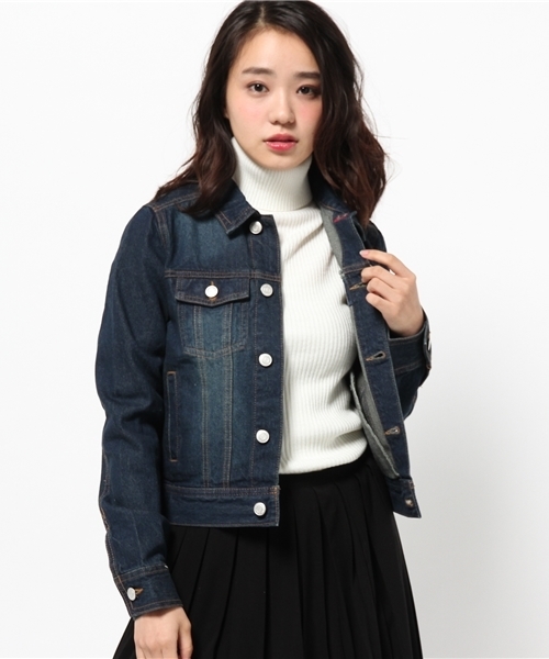 one after another NICE CLAUP（ワンアフターアナザーナイスクラップ）の「【ナイスクラップ】Ｇジャン（デニムジャケット・レディース・インディゴブルー/ブルー・FREE）」の19枚目の写真