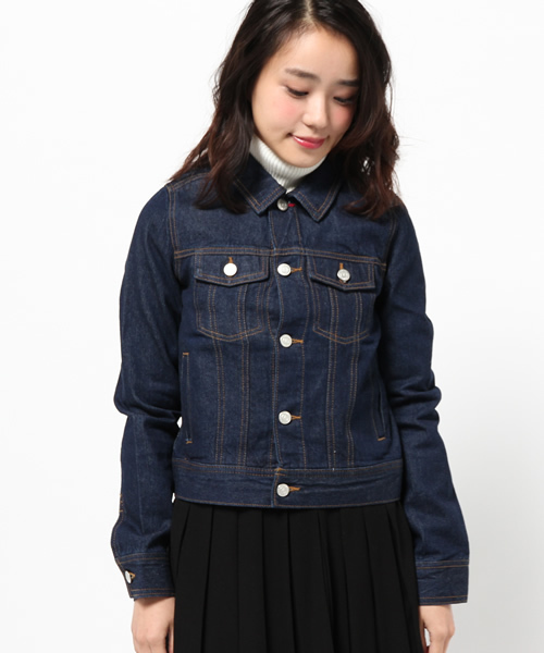 one after another NICE CLAUP（ワンアフターアナザーナイスクラップ）の「【ナイスクラップ】Ｇジャン（デニムジャケット・レディース・インディゴブルー/ブルー・FREE）」の14枚目の写真