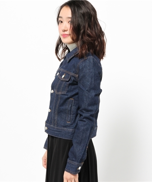 one after another NICE CLAUP（ワンアフターアナザーナイスクラップ）の「【ナイスクラップ】Ｇジャン（デニムジャケット・レディース・インディゴブルー/ブルー・FREE）」の15枚目の写真