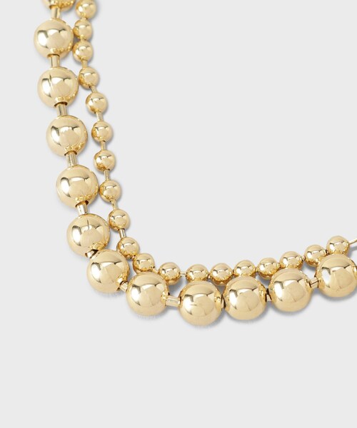 GALLEST（ギャレスト）の「◆ボールダブルネックレス（ネックレス・レディース・ゴールド・00）」の4枚目の写真