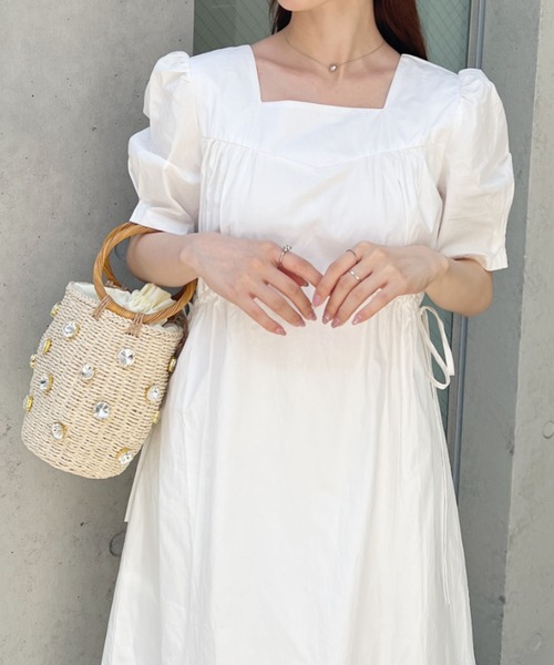 Loueme（ルエム）の「ビジュー巾着かごバッグ（かごバッグ・レディース・ブラウン/アイボリー・FREE）」の13枚目の写真