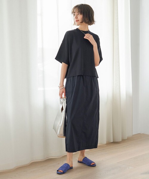 UNFILO(アンフィーロ)の「BEAUTY FORM クロップドワイドTシャツ(Tシャツ/カットソー・レディース・ベージュ系2/ホワイト系/グレー系/ネイビー系2/ブラック系・SMALL/MEDIUM/LARGE)」の20枚目の写真