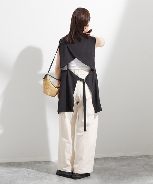 journal standard L'essage（ジャーナルスタンダードレサージュ）の「ワイドチノパンツ（チノパンツ・レディース・ホワイト/ベージュ・36/38）」の5枚目の写真