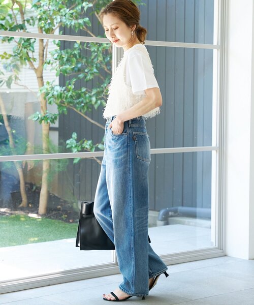 Spick and Span 】5 1/2 CURVE LINE_DENIM