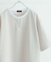 ITEMS URBANRESEARCH | 『イージーケア/吸水速乾』高機能ワッフル フェイクレイヤーキーネックTシャツ(Tシャツ/カットソー)