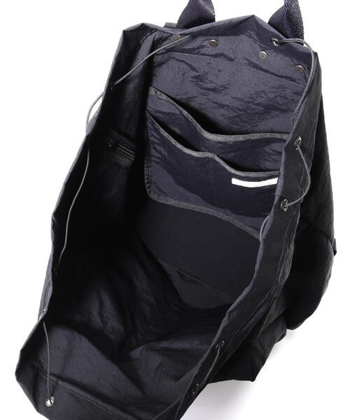 SLOW(スロウ)の「SLOW(スロウ)Span nylon-draw string day pack-2024SS(バックパック/リュック・メンズ・ブラック・F)」の5枚目の写真