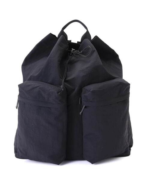 SLOW(スロウ)の「SLOW(スロウ)Span nylon-draw string day pack-2024SS(バックパック/リュック・メンズ・ブラック・F)」の1枚目の写真