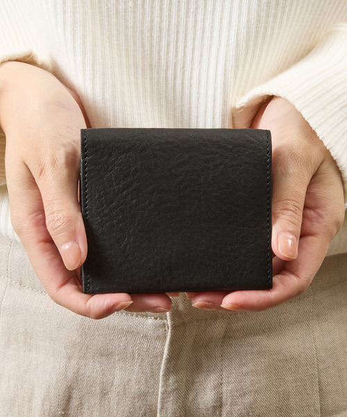 SLOW / スロウ MINI WALLET / ブラック SLOW スロウ / bono-clasp mini wallet 栃木レザーミニ