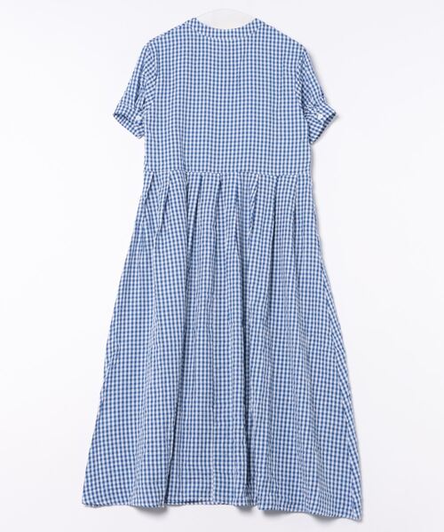 セール】チェック柄ボリュームスリーブワンピース（ワンピース