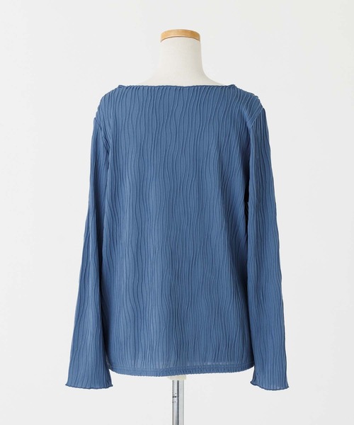 and it_(アンドイット)の「リップルストライプボートネックカットソー(Tシャツ/カットソー・レディース・ブラック/ダークブルー/グレイッシュベージュ・M/L)」の21枚目の写真