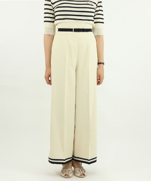 an another angelus（アンアナザーアンジェラス）の「バイカラーライン使いワイドパンツ/ananotherangelus（その他パンツ・レディース・ネイビー/アイボリー・2/1）」の20枚目の写真