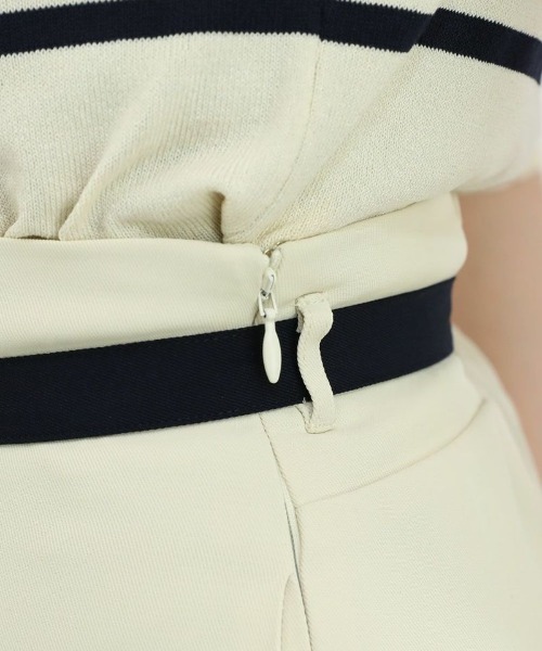 an another angelus（アンアナザーアンジェラス）の「バイカラーライン使いワイドパンツ/ananotherangelus（その他パンツ・レディース・ネイビー/アイボリー・2/1）」の22枚目の写真