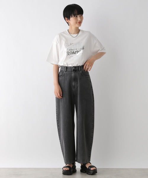 LEPSIM（レプシィム）の「箔プリントLOGO-T　121987（Tシャツ/カットソー・レディース・オフホワイト/ブラック・FREE）」の8枚目の写真