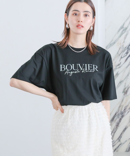 LEPSIM（レプシィム）の「箔プリントLOGO-T　121987（Tシャツ/カットソー・レディース・オフホワイト/ブラック・FREE）」の10枚目の写真