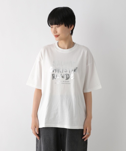 LEPSIM（レプシィム）の「箔プリントLOGO-T　121987（Tシャツ/カットソー・レディース・オフホワイト/ブラック・FREE）」の20枚目の写真
