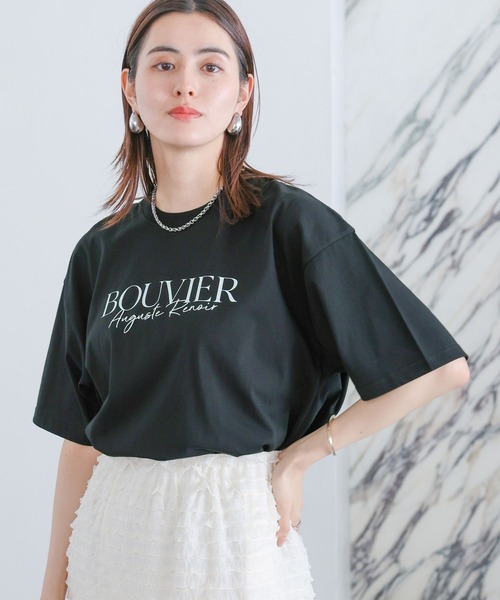 LEPSIM（レプシィム）の「箔プリントLOGO-T　121987（Tシャツ/カットソー・レディース・オフホワイト/ブラック・FREE）」の9枚目の写真