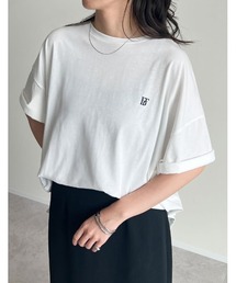 Re:EDIT | [2024 SUMMER PRE ORDER]ワンポイント刺繍オーバーサイズTシャツ(Tシャツ/カットソー)