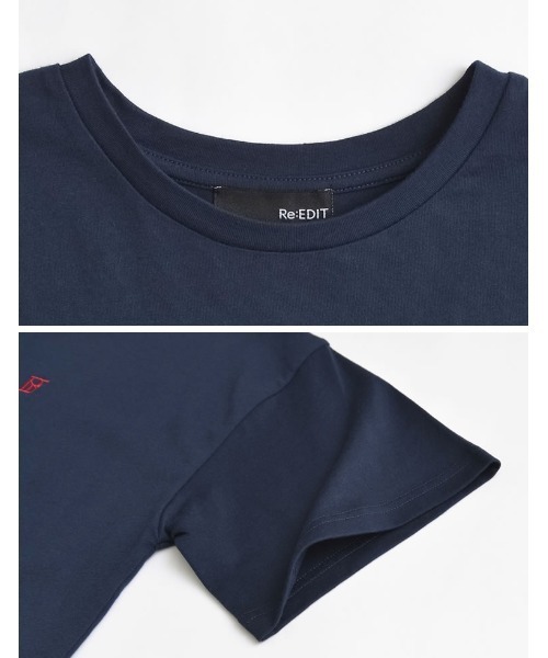 Aooo オーバーサイズ刺繍Tシャツ ブルー Lサイズ 青 Aooo Oversized Embroidery T-shirt BLUE | Aooo ONLINE STORE