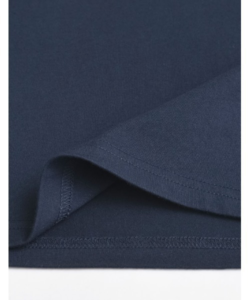 Re:EDIT（リエディ）の「ワンポイント刺繍オーバーサイズTシャツ（Tシャツ/カットソー・レディース・オレンジ/ネイビー/ホワイト・MEDIUM/LARGE）」の7枚目の写真