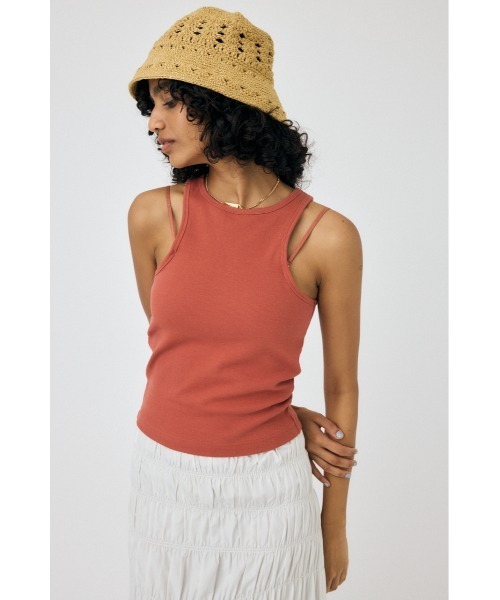 MOUSSY(マウジー)の「STRAP MINIMAL タンクトップ(タンクトップ・レディース・ホワイト/ブラック/ライトグレー/レッド・1/2)」の8枚目の写真