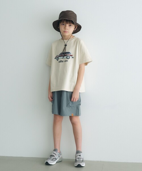 UNIVERSAL OVERALL(ユニバーサルオーバーオール)の「【別注】<UNIVERSAL OVERALL>TJ ポケットショートパンツ / キッズ 140cm-160cm(その他パンツ・キッズ・オリーブ/ブラック・L(160cm)/M(140-150cm))」の3枚目の写真