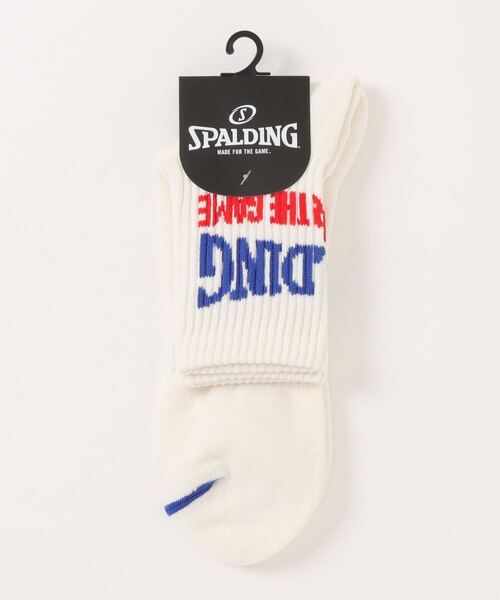 ＪＵＧＬＡＮＳ（ユグランス）の「【SPALDING】Q. 底P アメリブロゴ / スポルディング クォーター丈ソックス（ソックス/靴下・メンズ・オレンジ/グレー/ブラック/ホワイト・25cm～27cm）」の2枚目の写真