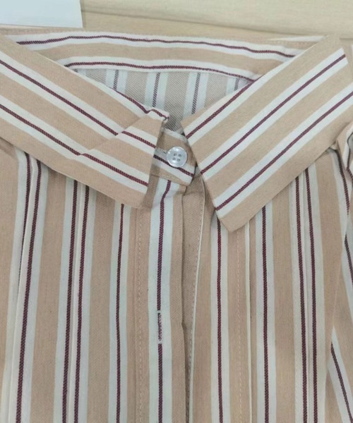 CORNERS（コーナーズ）の「【CORNERS by KR】サイドギャザーシャツワンピース（シャツワンピース・レディース・サックスブルー/ブラック×ホワイト/ベージュ系その他/ネイビー/ブラック/グリーン・L/M）」の7枚目の写真