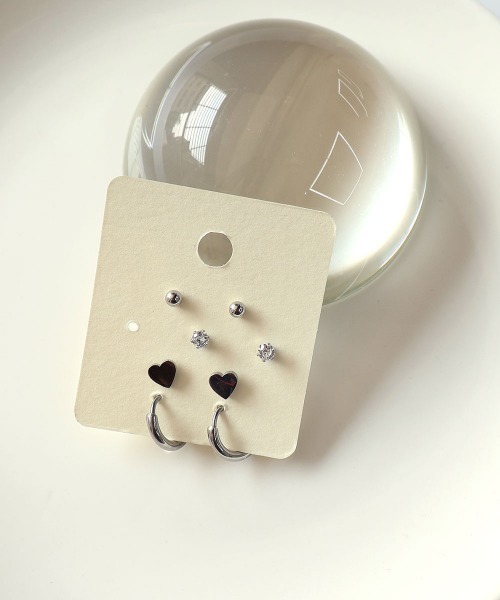CEMONEMO(セモネモ)の「【金属アレルギー対応】 マルチ ピアス 4セット / ステンレス(ピアス(両耳用)・レディース・その他1/その他2/その他3/その他5/その他4/その他6・FREE)」の2枚目の写真