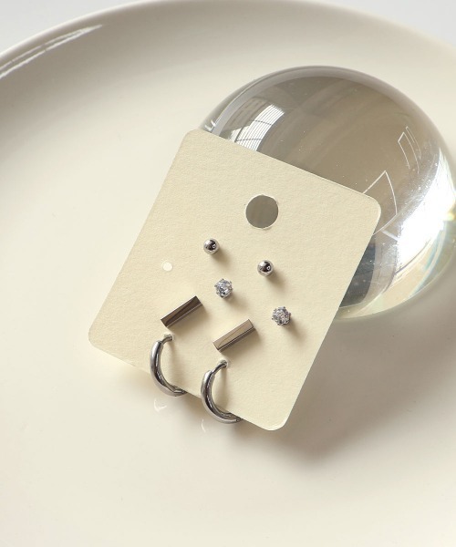 CEMONEMO(セモネモ)の「【金属アレルギー対応】 マルチ ピアス 4セット / ステンレス(ピアス(両耳用)・レディース・その他1/その他2/その他3/その他5/その他4/その他6・FREE)」の4枚目の写真