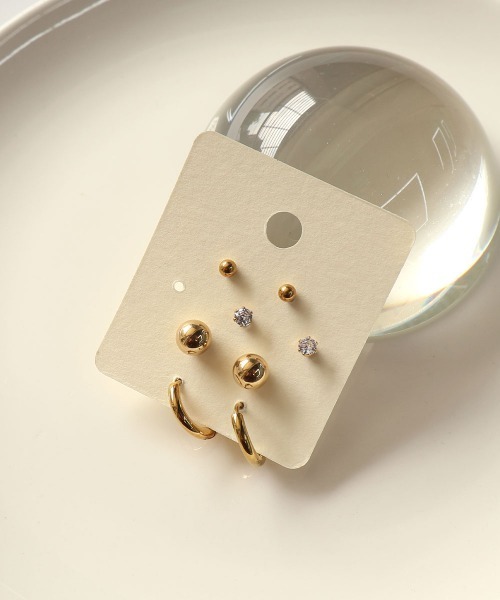 CEMONEMO(セモネモ)の「【金属アレルギー対応】 マルチ ピアス 4セット / ステンレス(ピアス(両耳用)・レディース・その他1/その他2/その他3/その他5/その他4/その他6・FREE)」の5枚目の写真