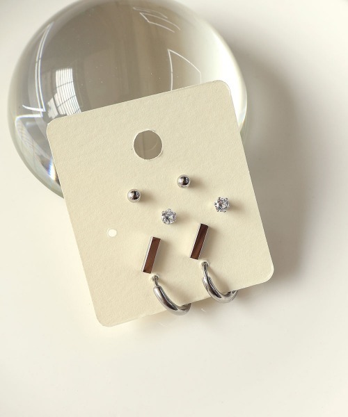 CEMONEMO(セモネモ)の「【金属アレルギー対応】 マルチ ピアス 4セット / ステンレス(ピアス(両耳用)・レディース・その他1/その他2/その他3/その他5/その他4/その他6・FREE)」の7枚目の写真