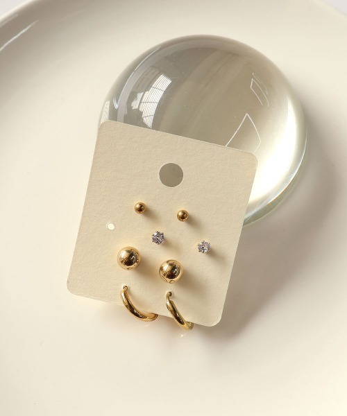 CEMONEMO(セモネモ)の「【金属アレルギー対応】 マルチ ピアス 4セット / ステンレス(ピアス(両耳用)・レディース・その他1/その他2/その他3/その他5/その他4/その他6・FREE)」の8枚目の写真